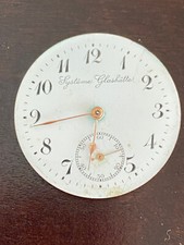 VINTAGE 36.50MM SYSTEME GLASHUTTE POCKET WATCH MOVEMENT, GOOD BALANCE, NICE DIAL