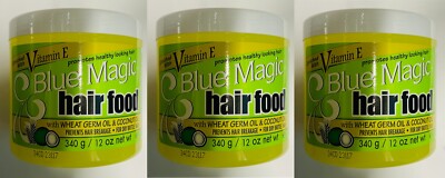 3XBlue Magic Hair Food mit Weizenkeimöl & Kokosöl + Vitamin E 12oz / 340g