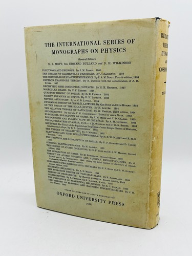 Relativity Thermodynamics & Cosmology - Richard Tolman 1962 Oxford Univ Press DJ - Imagen 2 de 16
