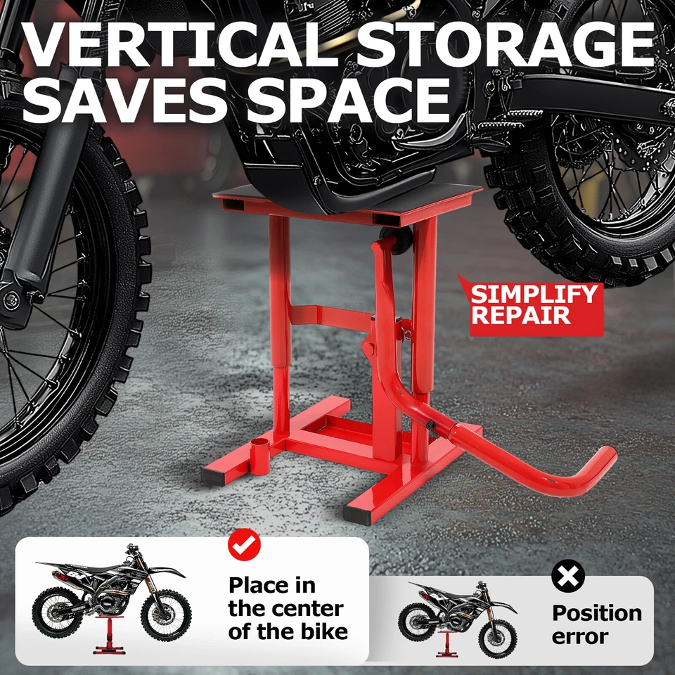 Mesa elevadora para motocicleta motocicleta gato elevador 330 lb cubierta ancha soporte elevador Foto 4 de 4