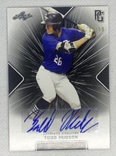2021 LEAF PERFECT GAME TODD HUDSON BLACK PAPER AUTO # 10/50