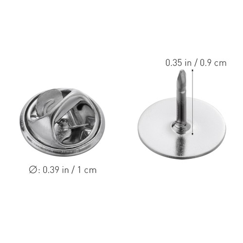 50pcs Butterfly Clutch Tie Tacks Blank Pins with Clutch Back - Picture 3 of 8