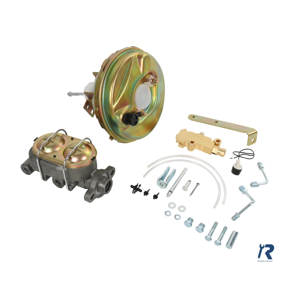 Body Disc Brake Conversion Kit 9" Booster Drilled Rotors For 1964-1972 GM A F X - Image 2 of 4