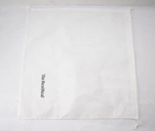 TheRealReal Printed Dust Storage Bag 25-1/8" x 25-5/8" White Drawstring Pouch