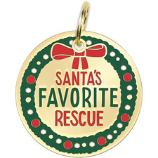 Holiday Collar Charm - Santa's Favorite Rescue