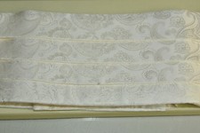 NEW in GIFT BOX Brioni 2 PC SET Cummerbund Tie Bow Paisley Jacquard Cream Ivory