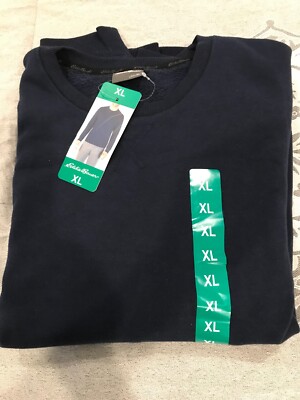 Mens Eddy Bauer Super Soft Sweatshirts, Navy, Size XL, Lot of 2, NWT