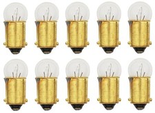 10x 53 Light Bulb Miniature Gauge Cluster Instrument Panel 12v T3-14 Ba9s Lot