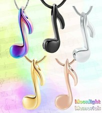 Nuevo Collar Conmemorativo Colgante de Cremación Musical Urna Nota Musical Cenizas