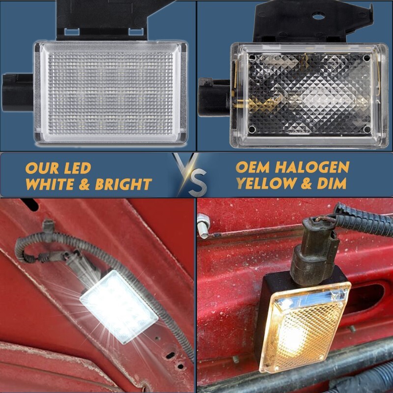 For Dodge Ram Jeep Wrangler LED Underhood Courtesy Lamp Light