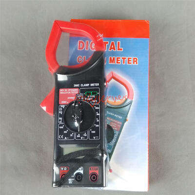 1PCS New DT266C Digital AC Voltage Amp Resistance Clamp on Meter Multimeter