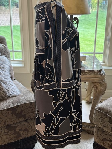 BCBGMaxazria Black & Grey Kimono style dress M - Picture 3 of 6
