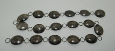 Vintage Navajo J Tulley Sterling Silver Oval Links Concho Belt