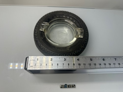 Firestone Tires Glass Ashtray Rubber Tire Mark of Quality Vtg Advertising - Picture 11 of 11