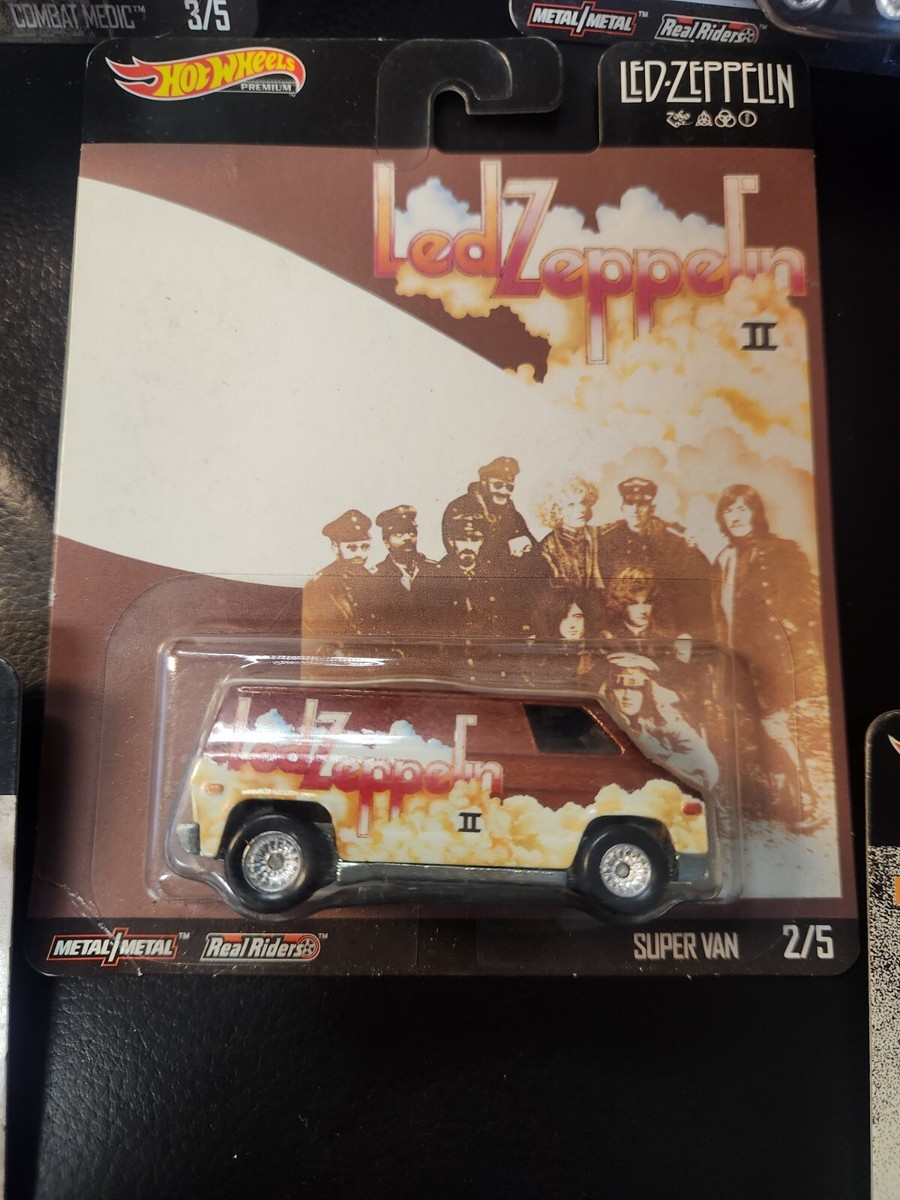 Hot Wheels Complete Led Zeppelin Set of 5 Collectible Real Riders
