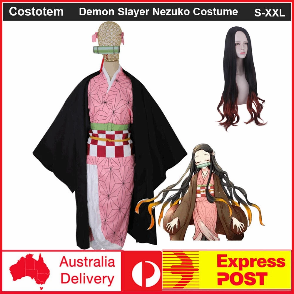 Demon Slayer Kimetsu no Yaiba Kamado Nezuko Cosplay Costume Kimono