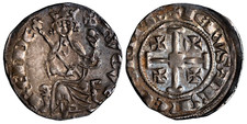 Crusaders. Cyprus Hugh IV , ND 1324-1359 AR Gros 4.56 gr., 25.71 mm Scarce!