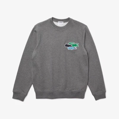 UNISEXE LACOSTE - SWEAT-SHIRT (T.S) À COL ROND GRIS - NEUF AVEC ÉTIQUETTES - Photo 1/3