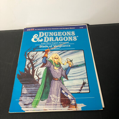 1982 D&D O2 Blade of Vengeance Original TSR #9108 Vintage soft cover Dungeons
