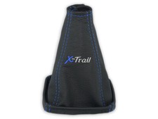 SCHALTMANSCHETTE FÜR NISSAN X-TRAIL 04-07 SCHALTSACK STICKEREI FADEN DUNKELBLAU