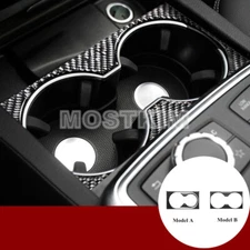 Carbon Fiber Center Console Water Cup Holder Cover Trim For Benz ML W166 GL X166