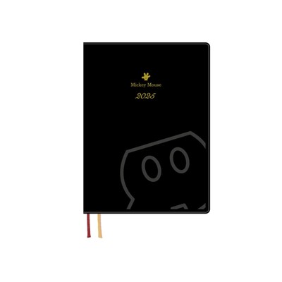 Daigo Notebook 2025 Schedule Book Disney Weekly Left B6 Black E6160 Startin 104