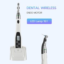 Wireless Dental Endo Motor LED Light 16:1 Contra Angle Handpiece Reciprocating