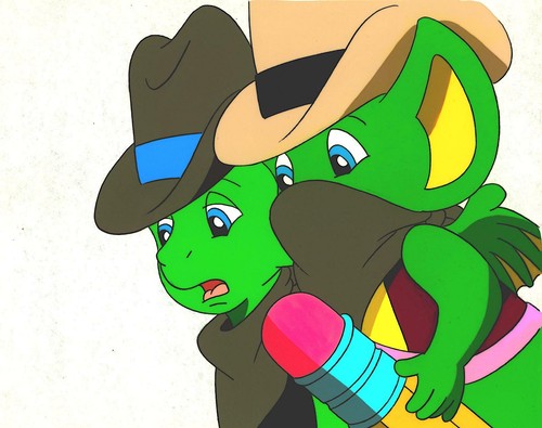 ORIGINAL POCKET DRAGONS SCRIBBLES HAND-PAINTED ANIMATION PRODUCTION CEL - 第 1/2 張圖片