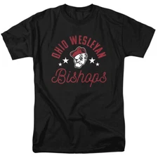 Ohio Wesleyan University Adult T-Shirt Battling Bishops, Black, S-5XL