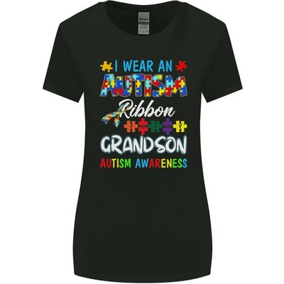 Autismusband für Meinen Enkel Autistisches ASD Damen T-Shirt Weiterer Schnitt