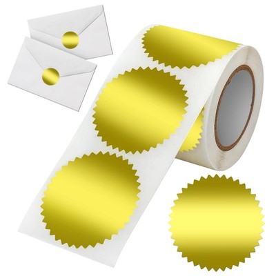 Embossing Stickers, 300Pcs 2'' Gold Foil Seals Sticker for Certificates 