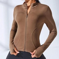 2024 New Yoga Coat Short Sports Jacket WOMEN'S Fitness Clothes Slimming Body Scu