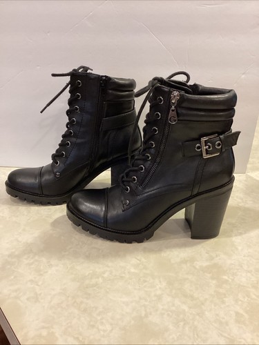 Combat Ankle Chunky Grunge Guess Stiefel Gr. 9,5 Wednesday Adams Block Moto Goth - Bild 1 von 11