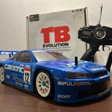 Tamiya TB Evolution 01 Nissan Skyline R34 Calsonic 1/10 RC auto dal Giappone