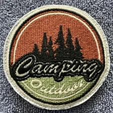 CAMPING OUTDOOR 3x3 Embroidered Morale Patch Hook Backing Brand New