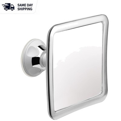 Compact Chrome 360° Swivel Fogless Shower Mirror - Ideal for Travel & Grooming