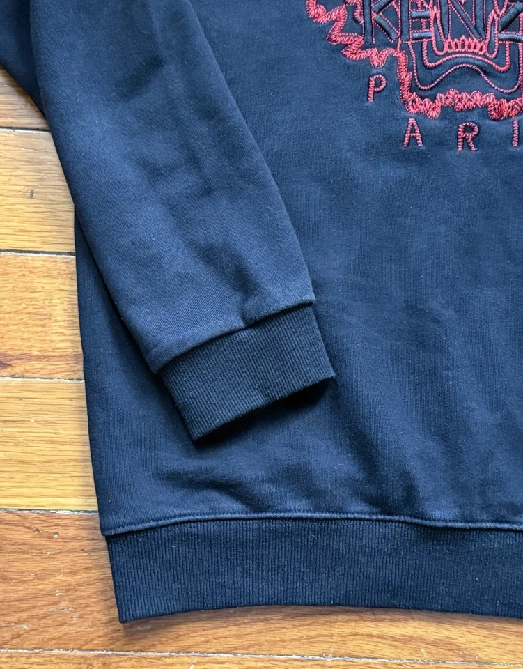 KENZO Paris Tiger Año Nuevo Chino Negro Rojo Sudadera Mujer’s XL Edición Limitada. Foto 4 de 4