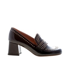 CHIE MIHARA women shoes Muleah loafer black patent leather gold-tone studs