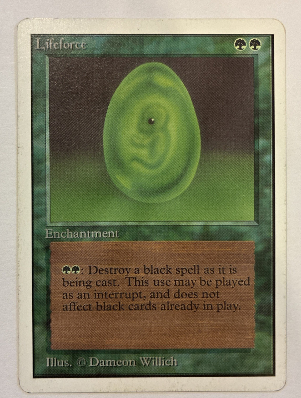 Lifeforce Unlimited Edition (2ED) Magic the Gathering 1993 Uncommon LP