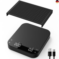 Diyife Kaffeewaage Mit Timer, 3Kg/0,1G Wiederaufladbare Espresso Waage Mit Hd