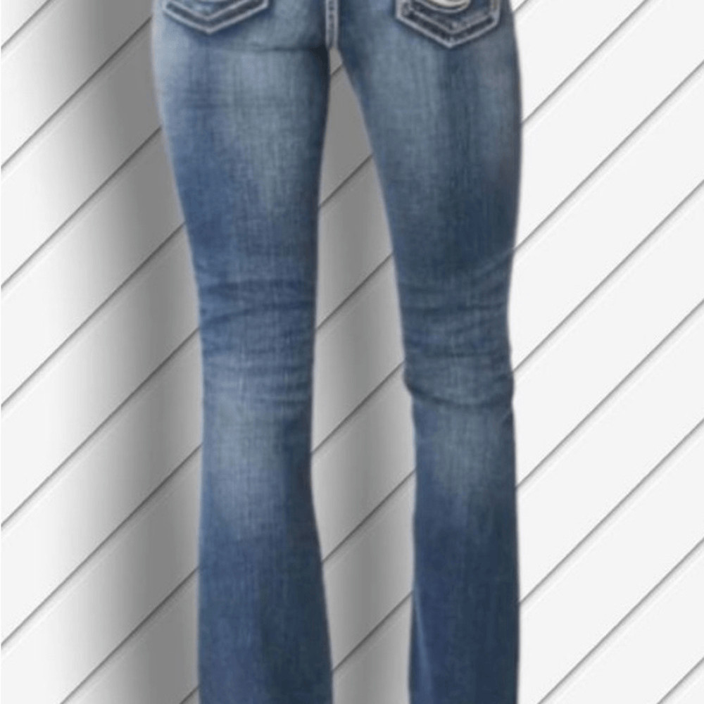 Silver Suki Surplus Bootcut Button Fold Pocket Je… - image 4