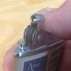GC General Chemical Division Advertising Pocket Lighter, Silver & Beige — photo 3