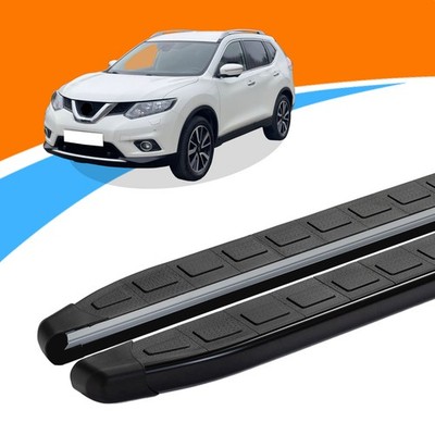 Trittbretter passend für Nissan X Trail ab Baujahr 2014-2022 DOLU Schwarz mit AB