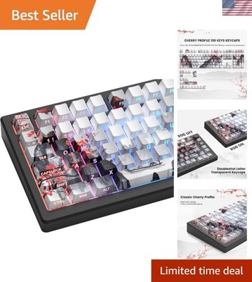 Womier 130-Key Cherry Profile Keycaps - Rich Plum Blossom for Enhanced Typing