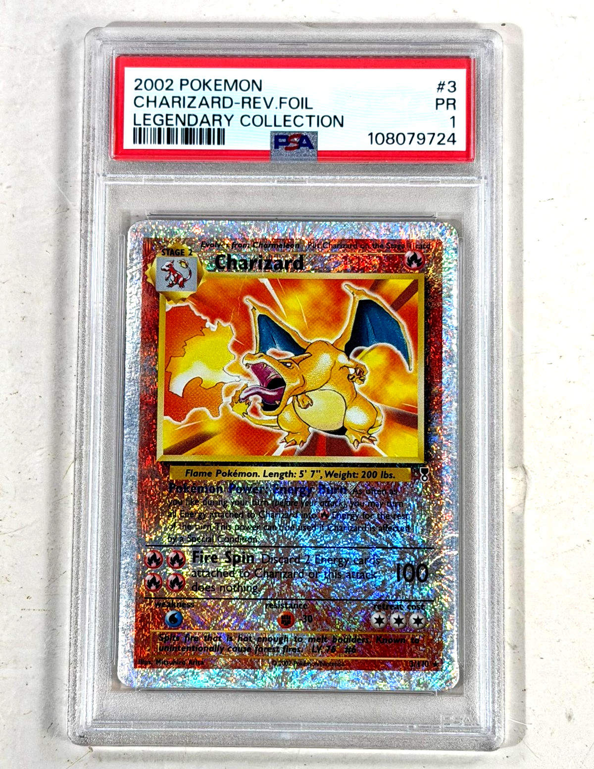 Charizard 3/110 Legendary Collection Reverse Holo PSA 1