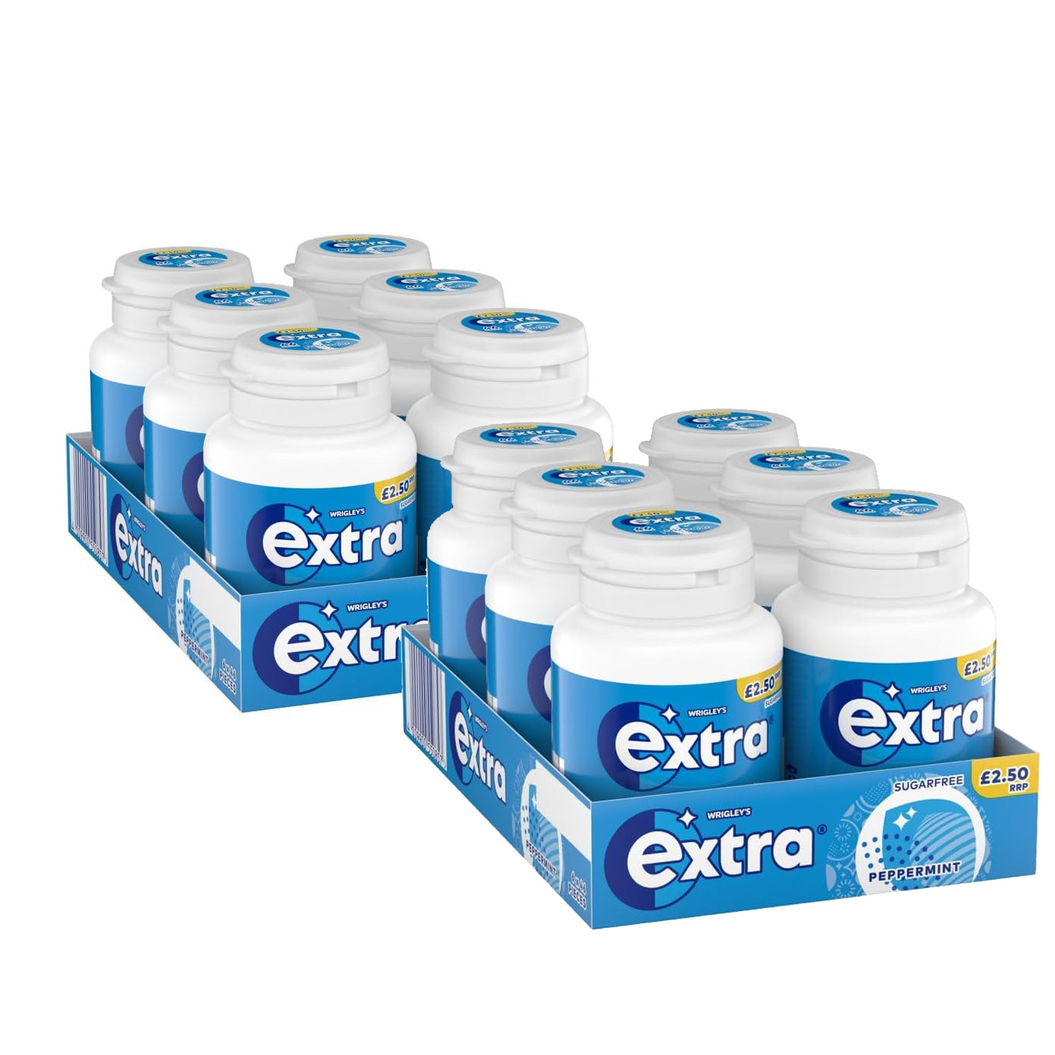 Wrigleys  Extra Peppermint Tub 12 x 46 Pieces Chewing Gum Sugar Free