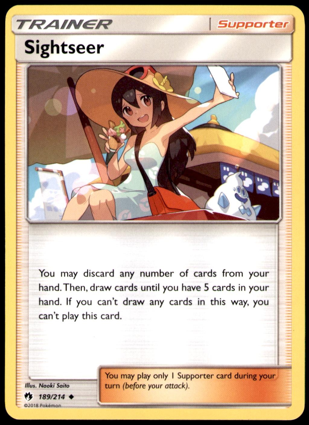 Sightseer 189/214 Uncommon Lost Thunder Pokemon Near Mint
