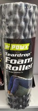 POWX Teardrop Foam Roller 18  High Density Textured Deep Tissue Massage Black