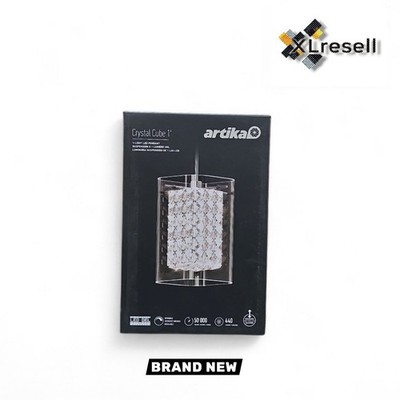 Artika Crystal Cube 5.5W 440 lm Integrated LED Pendant with Glass Shade - Chrome