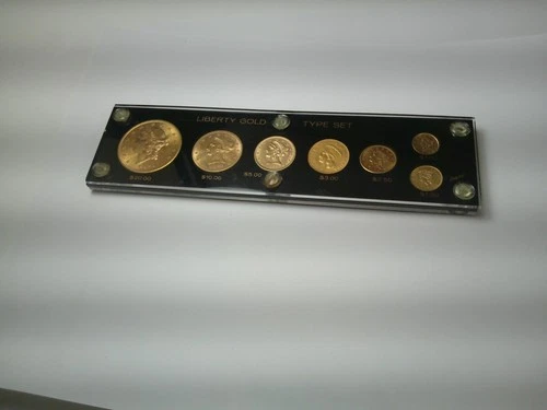 VERY  RARE LIBERTY  GOLD TYPE SET 7 COINS W/ RARE $3 ALSO $ 20 $10 $5 $2.50 $1..